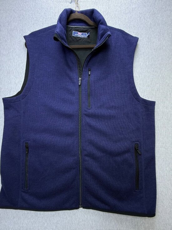 Vineyard Vines | Jackets & Coats | Vineyard Vines Mens Fleece Vest Navy ...